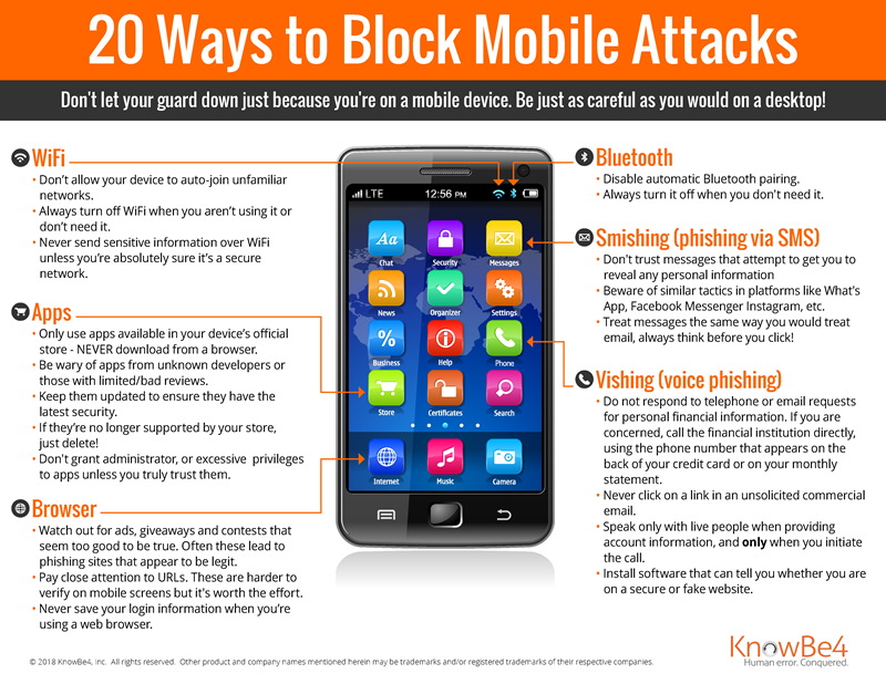 20 ways to block mobile attacks